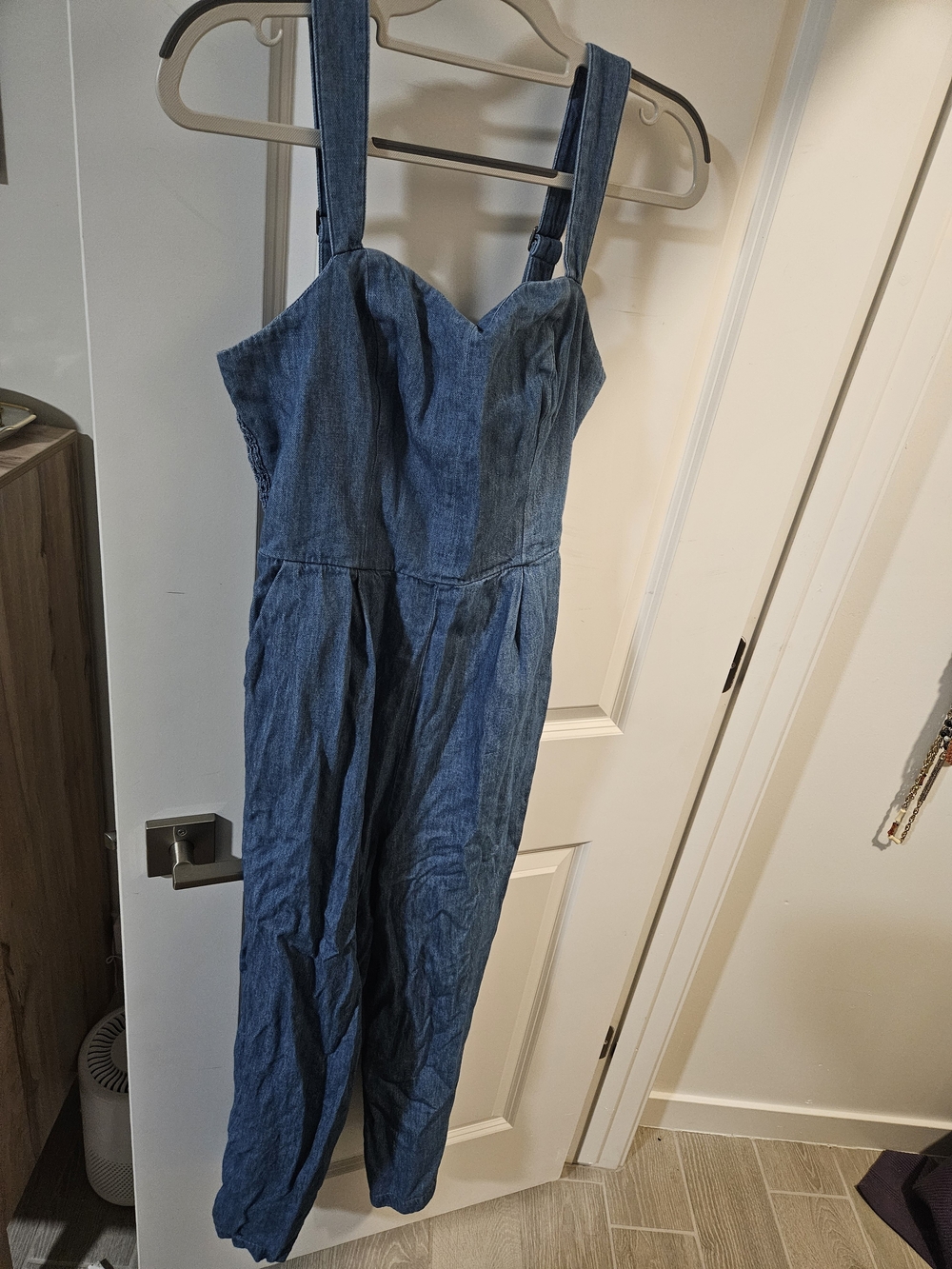 Old Navy Medium Denim Blue Jean Romber Long Pants Elastic Waist